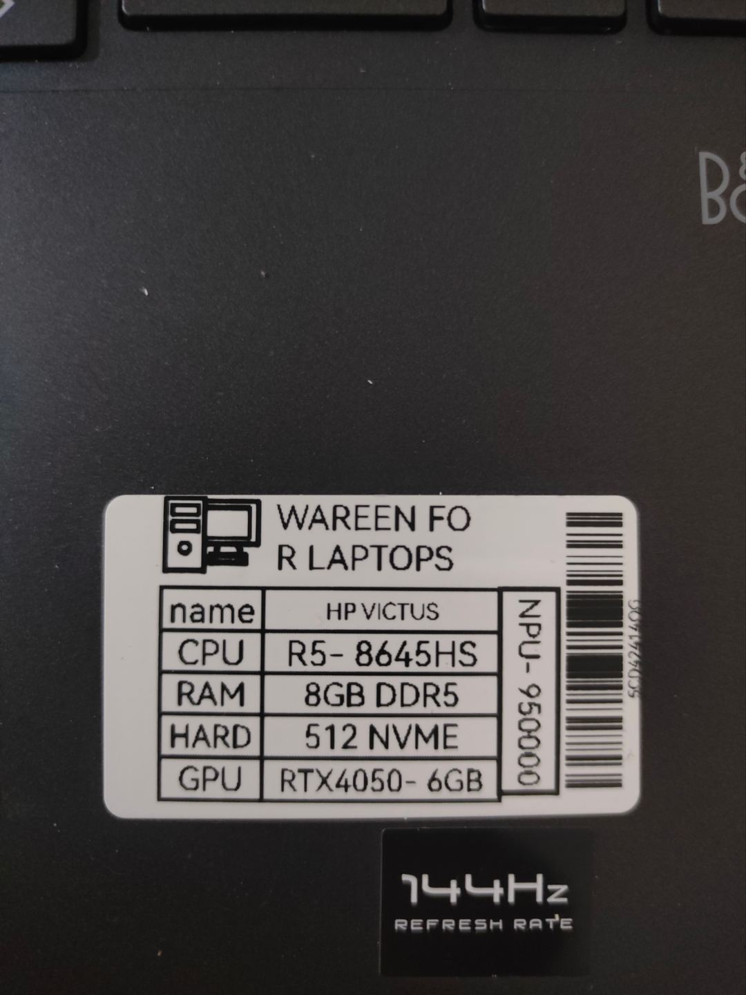HP HP Victus 15 · ryzen 5 8645HS 2