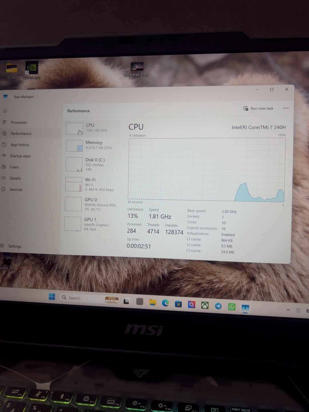MSI Cyborg · Core 7-240H 2