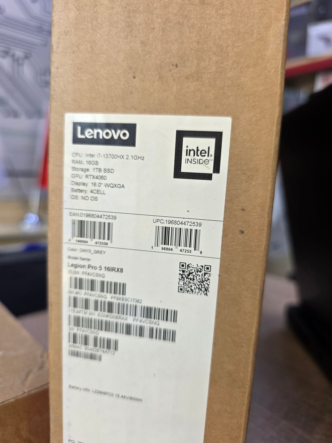 Lenovo Legion 5 Pro · Core i7-13700HX 5