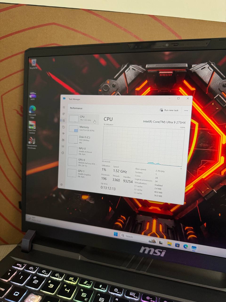 MSI Vector · ULTRA 9 - 275HX 4