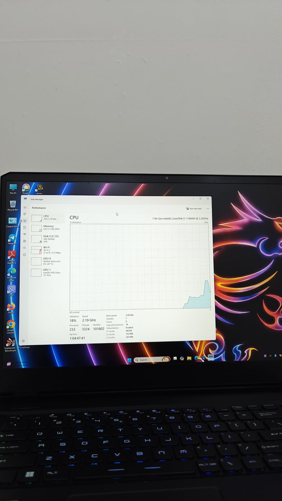 MSI Raider · Core i7 - 11800H 8