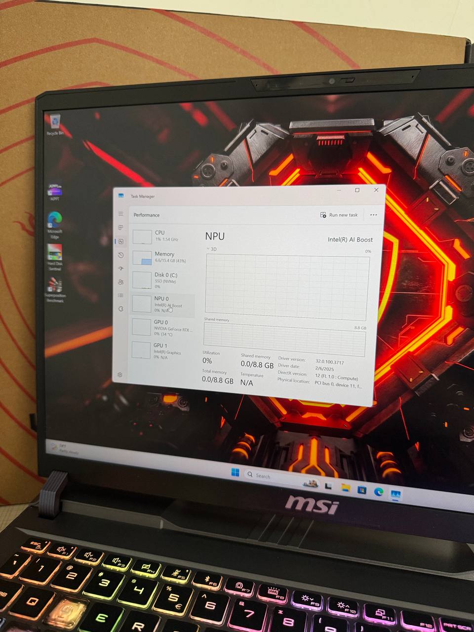 MSI Vector · ULTRA 9 - 275HX 6