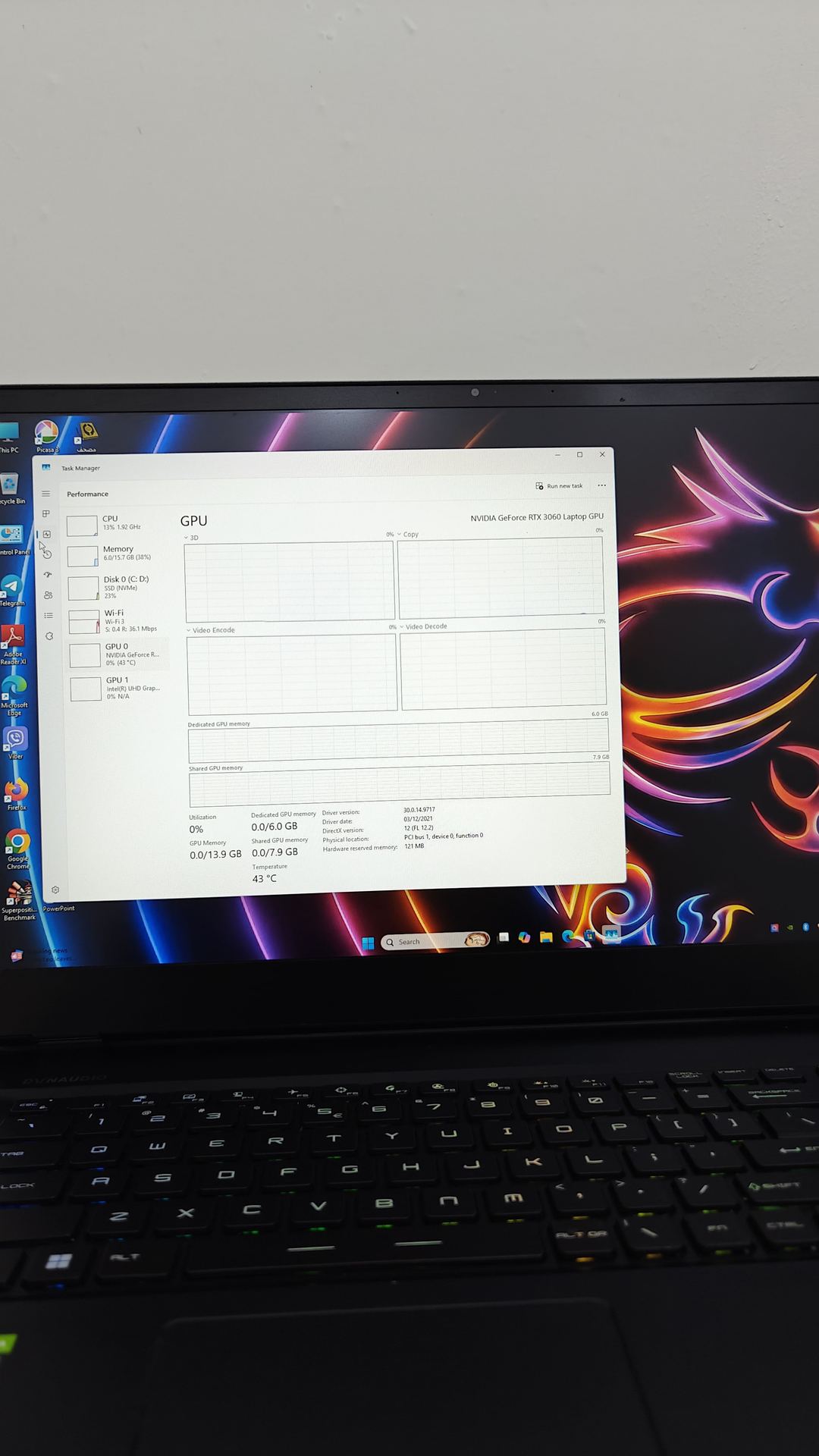 MSI Raider · Core i7 - 11800H 10