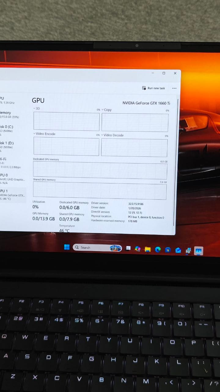 Intel NUC X15 Laptop Intel NUC X15 · 1.256 G · ١٦ گێگا · ٢٦٦٦ مێگاهێرتز 6