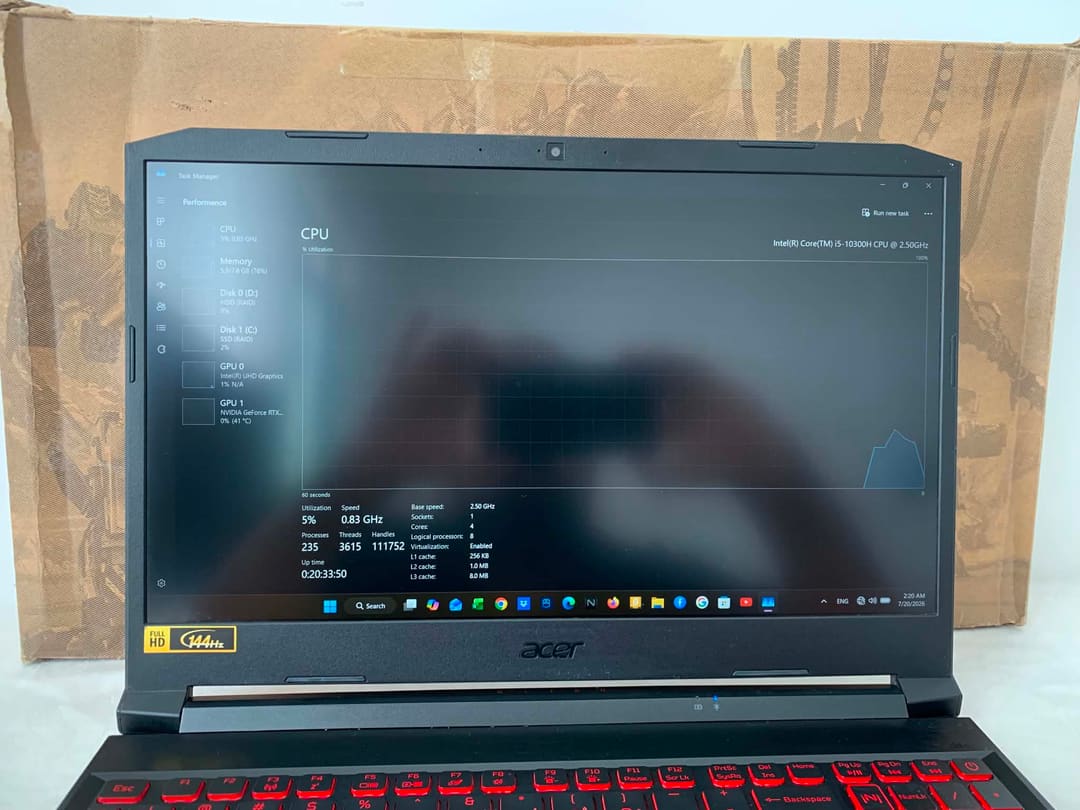 Acer Nitro · Intel i5-10300H 5