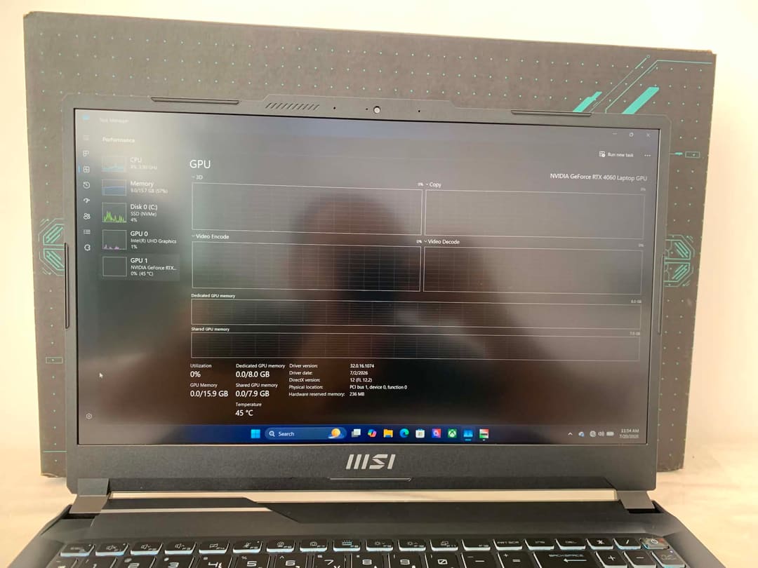 MSI Cyborg · Intel® Core™ i7-12650H 5