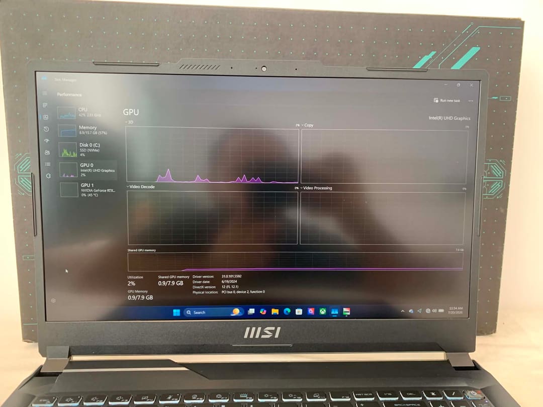 MSI Cyborg · Intel® Core™ i7-12650H 6