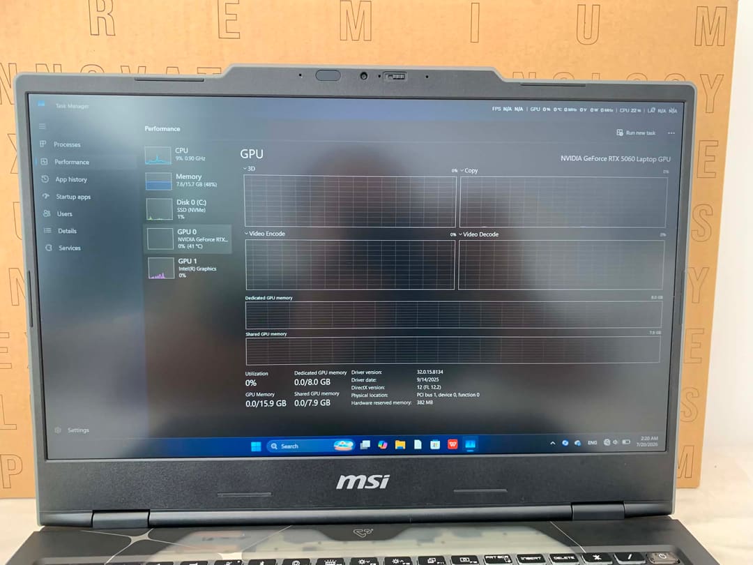 MSI Cyborg · ultra 7 240H 10C/16TH 3