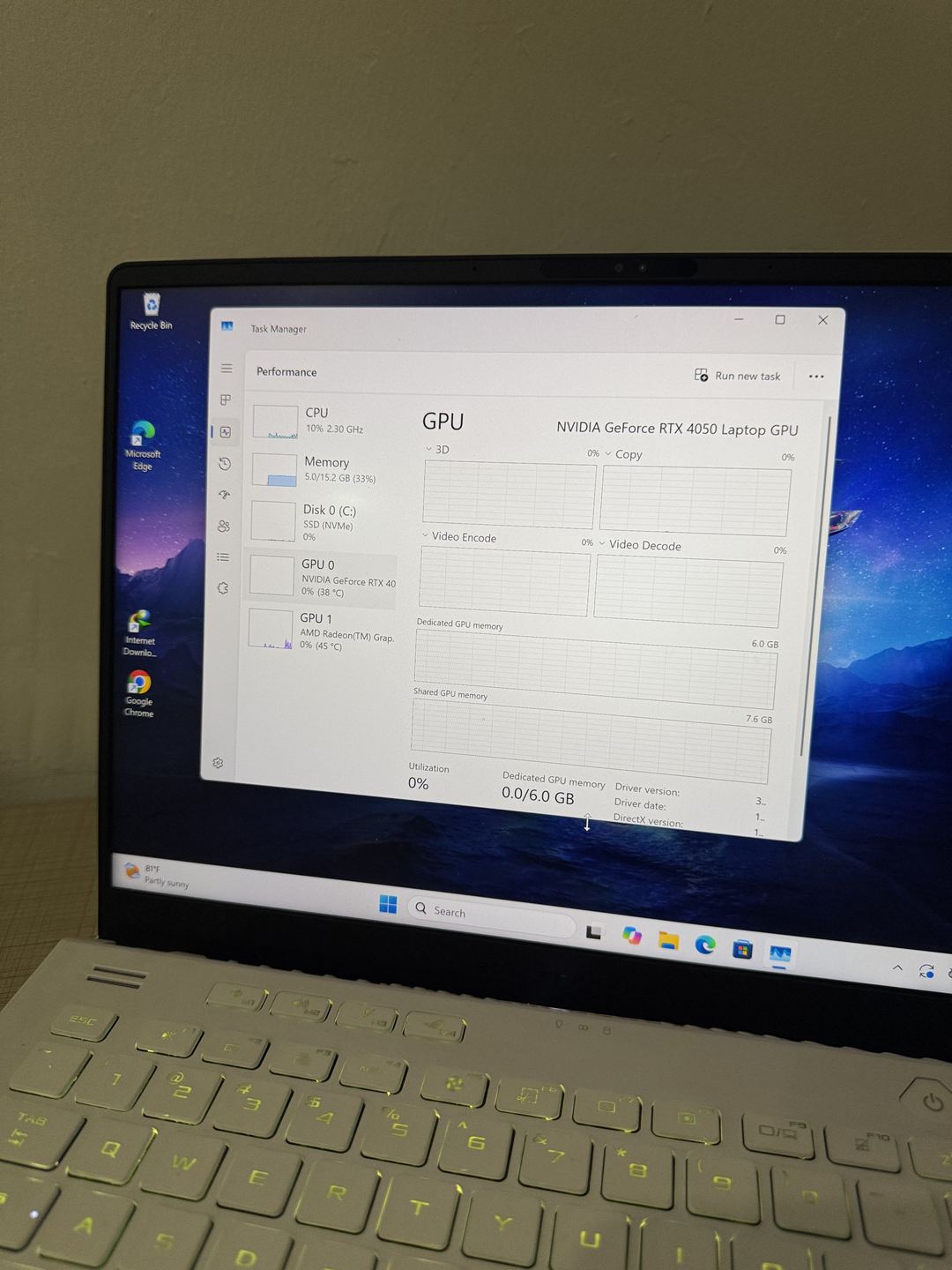 Asus ROG Zephyrus · AMD Ryzen 7 7840HS 7