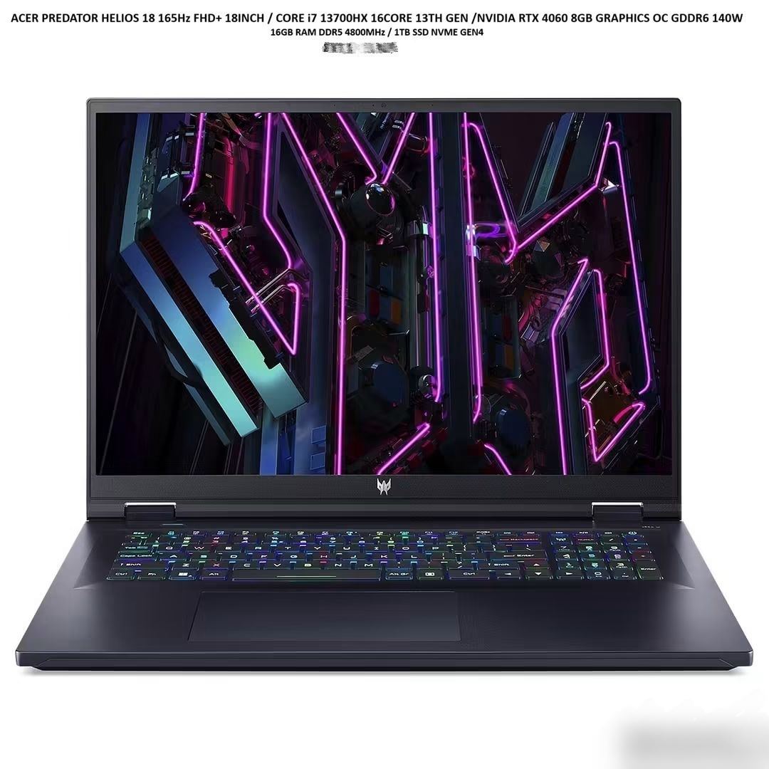 Acer Acer predator Helios 18 · Core i7-13700HX 5