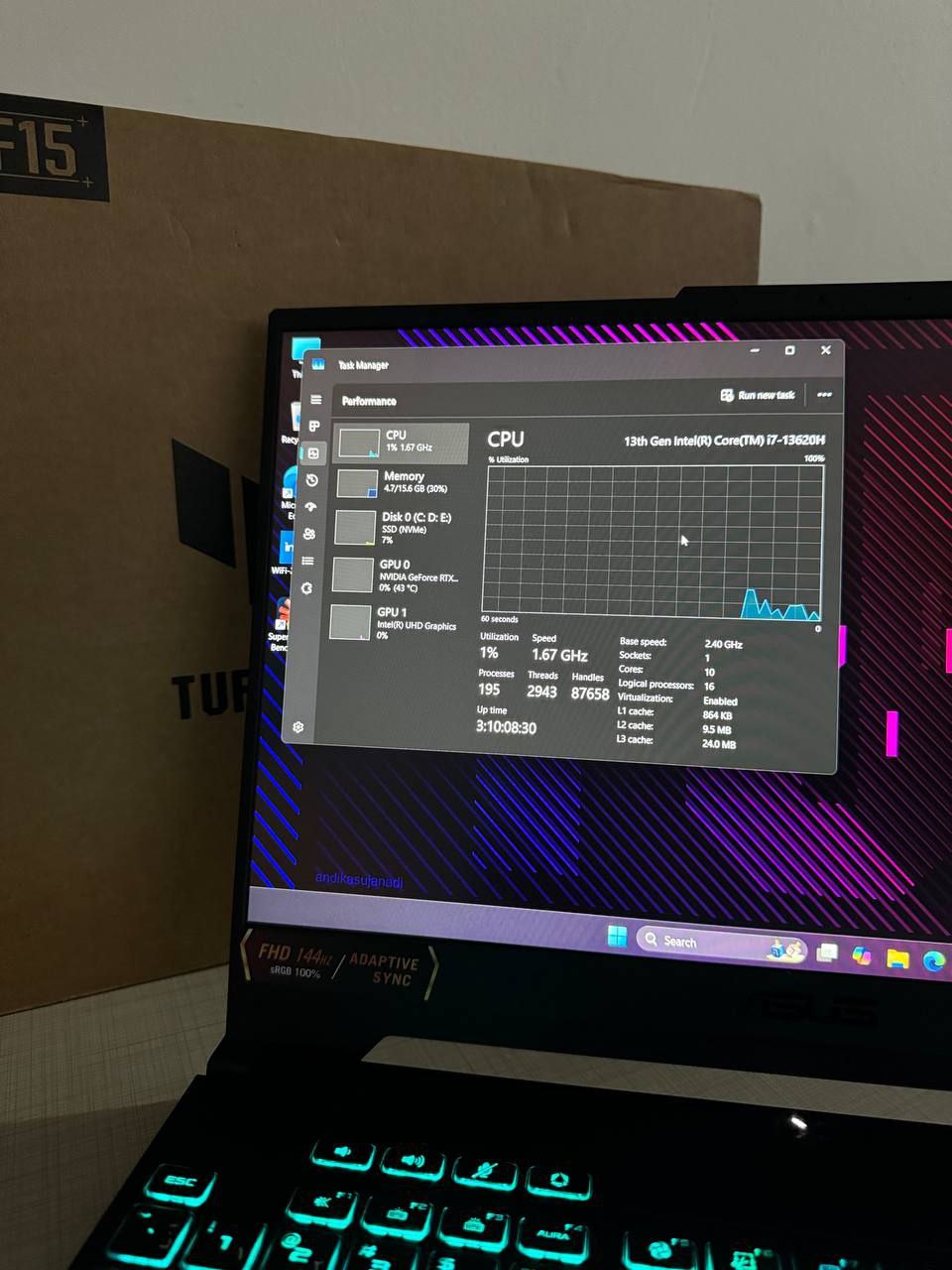 ئەسووس Asus tuf f15 · ٥١٢ گێگا · ١٦ گێگا 5